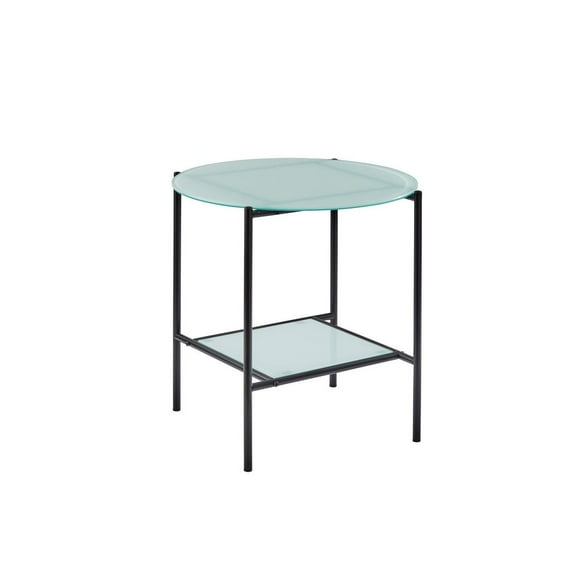 Adesso, Stephen Accent Table, Black & White, Glass