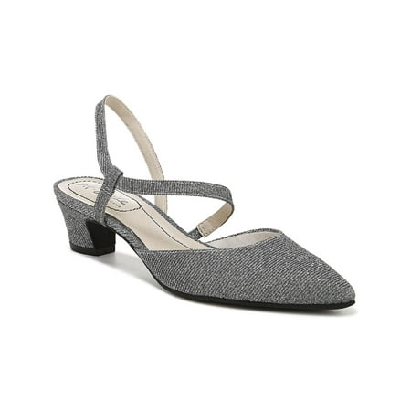 

LifeStride Womens Minimalist Metallic Pointed Toe Slingback Heels