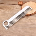 thumbnail image 4 of Herramienta De Bolsillo Con Peine De Metal De Acero Inoxidable, Peine Para Bigote Y Pelo De Metal Grabado Minimalista Mate, Diseño Grueso Duradero, 4 of 7