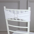 thumbnail image 6 of BalsaCircle 5 White Spandex 5x14" Stretchable Chair Sashes Diamond Ring Buckle Party Decorations, 6 of 8