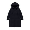 thumbnail image 3 of Aoiroe Womens Long Coat Womens Fall Jackets Womens Cotton Coats For Women Down Jacket Womens Long Puffer Coat Oversized Casual Loose Solid Lined Rain Jacket Women Waterproof Black L, 3 of 4