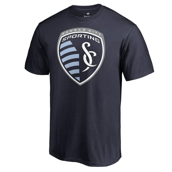 Men's Navy Sporting Kansas City Primary Logo T-Shirt