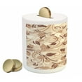 thumbnail image 2 of Ivory Piggy Bank, Autumn Leaves in Faded Earthen Tones Fall Season Branches Romance Illustration, Ceramic Coin Bank Money Box for Cash Saving, 3.6" X 3.2", Cream Umber Cocoa, by Ambesonne, 2 of 4