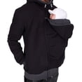 thumbnail image 5 of amropi Mens Kangaroo Jacket for Dad and Baby Carrier Hoodie Pullover Sweatshirt Black,XXL, 5 of 6