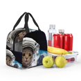 thumbnail image 5 of Pofeuu Cat Astronaut Print Lunch Bag Lunch Box Insulated Lunch Bag Adult Lunch Box for Men and Women, 5 of 8