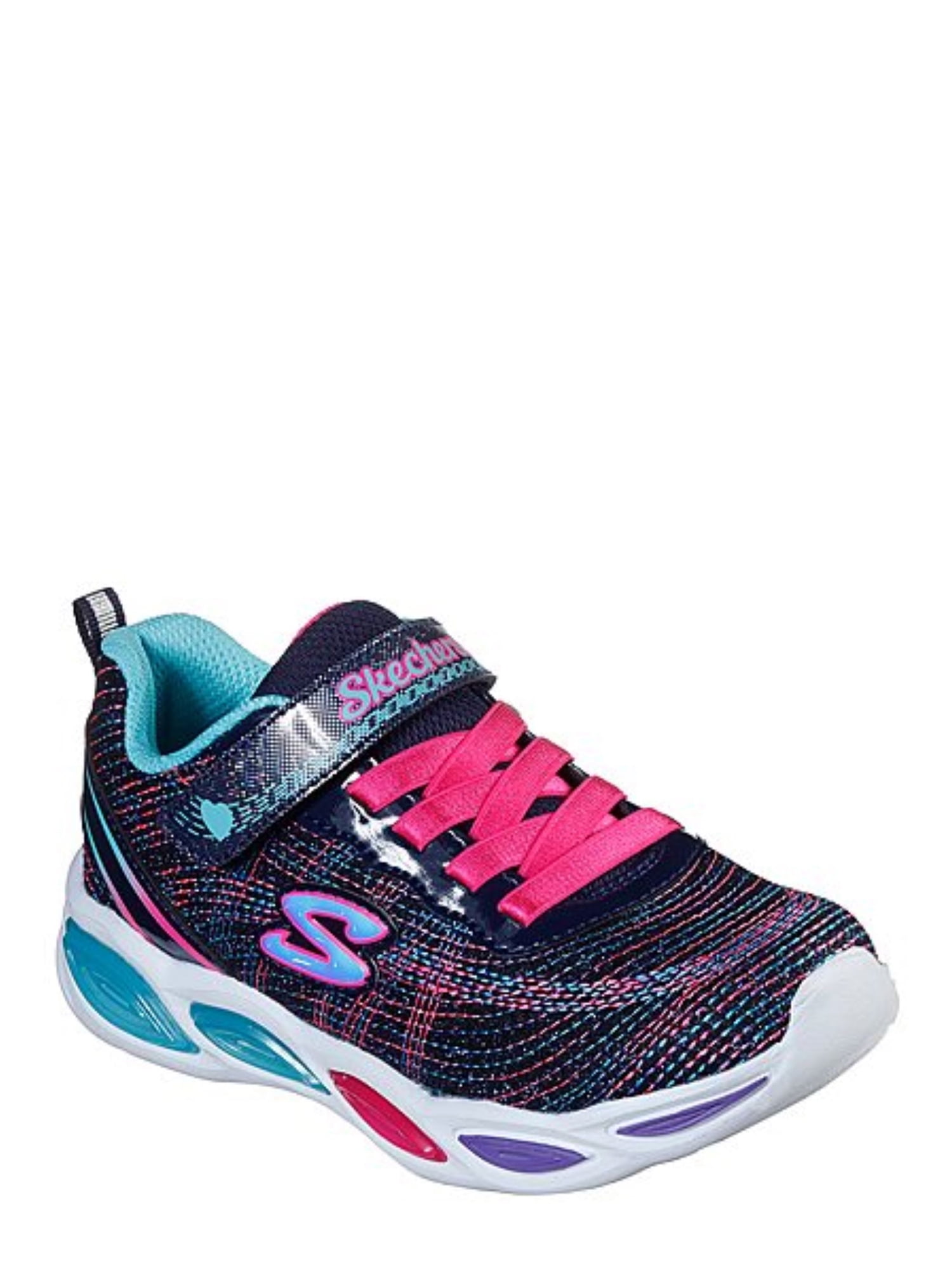 Skechers Skechers Girls Glimmer Kicks Lighted Athletic Sneakers