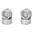 thumbnail image 1 of Aluminum Alloy Wheel Rim, Diameter 1.0 In High Accuracy 1/24 Scale Wheel Rim Wear Resistance Convenient Installation  For Axial SCX24 1/24 RC Car Silver, 1 of 8