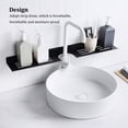 thumbnail image 4 of Soporte para grifo de ducha bandeja de champú resistente al agua estante de almacenamiento transpirable sin perforación estante accesorios de Juegos de accesorios de baño Negro/40cm/Tipo 1 Advancent HA080089-01, 4 of 6