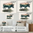 thumbnail image 4 of Designart Double Exposure Of A Taurus With Nature Landscape I Canvas Wall Art, 4 of 5