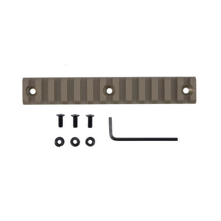 Tactical Forearm Rail - Monstrum Tactical Mid Length (13 Slot/5.25 inch) Picatinny Rail for Keymod | Flat Dark Earth