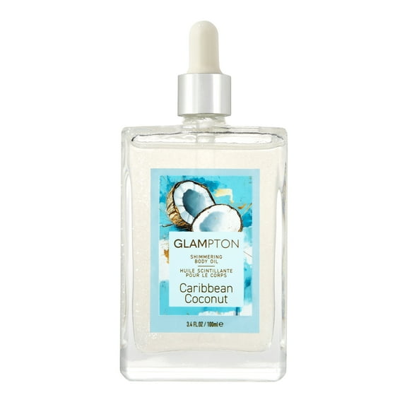 Glampton Coconut Shimmer Oil for Women, 3.4 fl oz