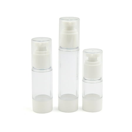 3 Pcs Foundation Lotion Refill Airless Bottles Pump Vacuum Container w ...