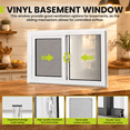 Vinyl Basement Sliding Window 36