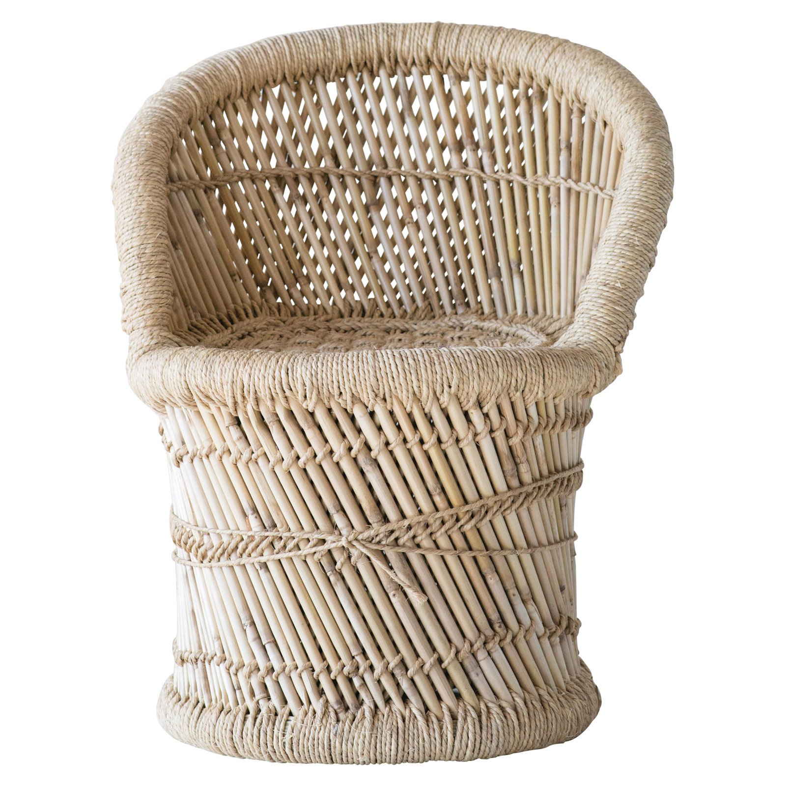 3R Studios Bamboo and Woven Rope Tropical Childrens Chair