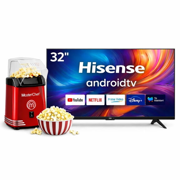 PANTALLA HISENSE 32 PULGADAS SMART TV + PALOMITERA