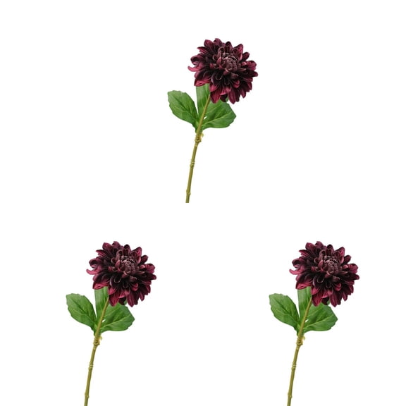 Artificial Dahlia Flowers, 12.6" Long Stem Dahlias in Natural Tones, Nordic Style Single Stem Flowers for Wedding Bouquet DIY, Table Centerpiece
