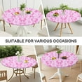 thumbnail image 7 of Pink Breast Cancer Round Fitted Tablecloth with Elastic Edge,Dining Table Cover Waterproof,Outdoor Round Tablecloth for Camping,Dining,Indoor and Outdoor, 7 of 7