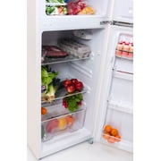 Frigidaire 7.5 Cu. ft. Retro Refrigerator, Apartment Size Top Mount Fridge with Chrome Handles, Cream EFR756