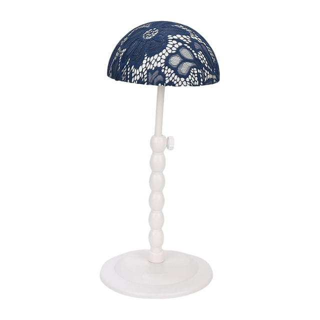 Soporte para Cabeza de Peluca, Expositor de Sombreros, Antideslizante, Resistente, Altura Ajustable, para Peinado, Bricolaje Y Formación en Peluquería Azul profundo