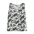 thumbnail image 2 of Womens Summer V Neck Sleeveless Tank Tops Floral Print Loose Casual Tanks, 2 of 8