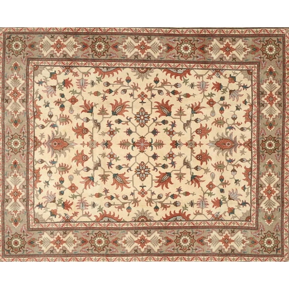 Ahgly Company Machine Washable Indoor Rectangle Traditional Red Fox Red Area Rugs, 7' x 9'