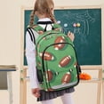 thumbnail image 7 of FORMRS Unisex School Backpack 17" Student Travel Bag with Laptop Compartment, American Footballs, 7 of 7