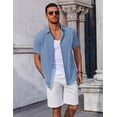 thumbnail image 3 of COOFANDY Cruise Shirt for Men Beach Vacation Clothes Short Sleeve Button Down Shirt, 3 of 6