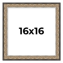 16x16 Frame Silver Real Wood Picture Frame Width 1.75 Inches | Interior Frame Depth 0.5 Inches |
