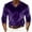 Purple, variant on QSAWXQZ Men's Velvet Shirt Solid Long Sleeve V Neck Vintage Pullover Top for Spring Black XL