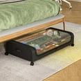 thumbnail image 1 of TopLLC Under Bed Storage With Wheels Larger Under Bed Storage Containers With Clear Lids Under Bed Shoe Organizer Rolling Under Bed Storage Drawers For Shoes Clothes Underbed Storage Basket, 1 of 6