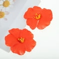 thumbnail image 5 of Unique Bargains 2 Pcs Hair Clip Grace Simulation Flower Duckbill Clip Orange, 5 of 5