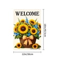 thumbnail image 4 of Jbralid Welcome Sunflower Basket Garden Flag For Spring Summer Home Outdoor Garden Yard Door Decor 12x18 inch, 4 of 5