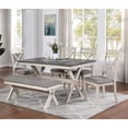 thumbnail image 3 of Furniture of America Egretta Transitional Wood Dining Table in Gray and White, 3 of 5