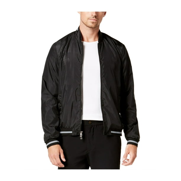 Michael Kors Mens Perforated Bomber Jacket black M Walmart