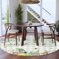 thumbnail image 4 of Round Area Rug 6 Ft, Green Easter Washable Non-Slip Circle Carpet for Living Room/Bedroom, Checkered Eggs Gnomes Bunny Elegant Pastoral Low-Profile Indoor Mats Collection Rugs for Residential, 4 of 7