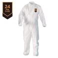 thumbnail image 2 of Ansell KCC 49103 A20 Zip Front, Elastic-Back, Wrists, and Ankles Breathable Particle Protection Coveralls - Large, White (24/Carton), 2 of 6