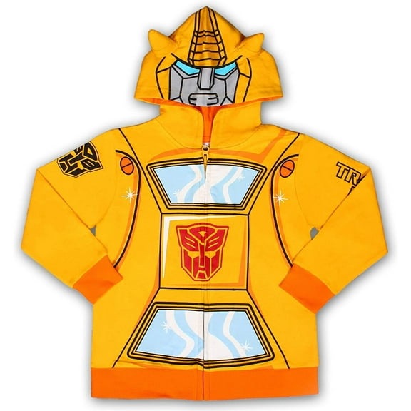 Transformers Bumblebee Boys Single Roleplay Zip Up Hoodie, 4-8