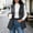 Dark Gray women collared sleeveless vest a1, variant on Tusihei Women's Collared Sleeveless Vest Casual Loose Fit with Pockets Fall Winter Basic Jacket Coat Outerwear, Brown 2XL