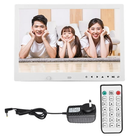 Image of 2024 13 Portable 1080P HD Digital Photo Frame Clock Movie Player Album Remote Controller(WhitE AU)