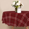 thumbnail image 6 of Lfeey Christmas Red Tablecloth, Waterproof Wipeable Rectangular Tablecloth, Dining Table Decorative Covering, 60x120 inches, 6 of 6