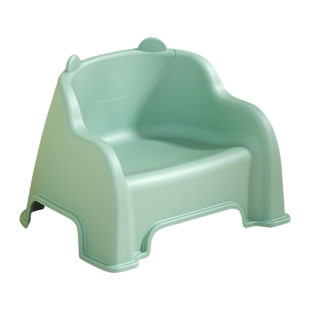 Taburete pequeño con respaldo, estable, reposapiés debajo del escritorio, taburete ligero para cambiar zapatos Verde