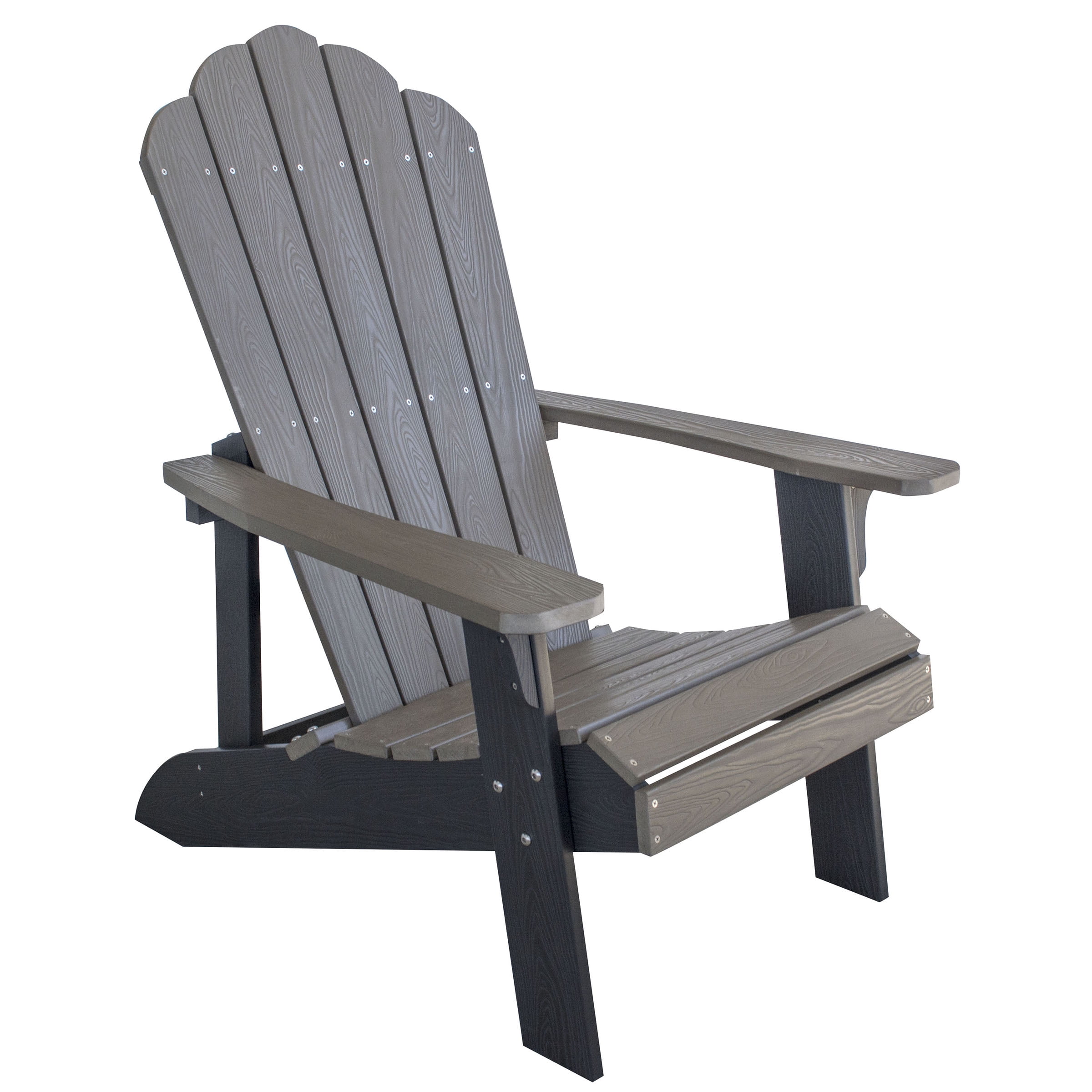 AmeriHome Outdoor Two Tone Adirondack Chair with Durable Simulated Wood