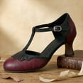 thumbnail image 2 of SACFOF Women's Low Heels Mary Jane Pumps - Adorable Vintage Shoes- Unique Round Toe Design with an Adjustable T Strap, 2 of 6