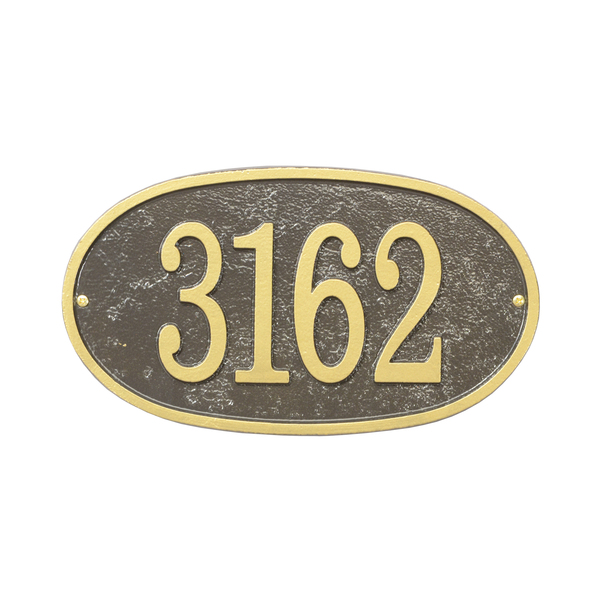 Horse Metal Oval House Plaque