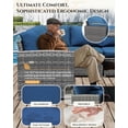 thumbnail image 5 of AECOJOY 7 Piece Patio Furniture Set PE Rattan Outdoor Dining Set Sectional Sofa Couch with Table Patio Conversation Set in Dark Blue, 5 of 7