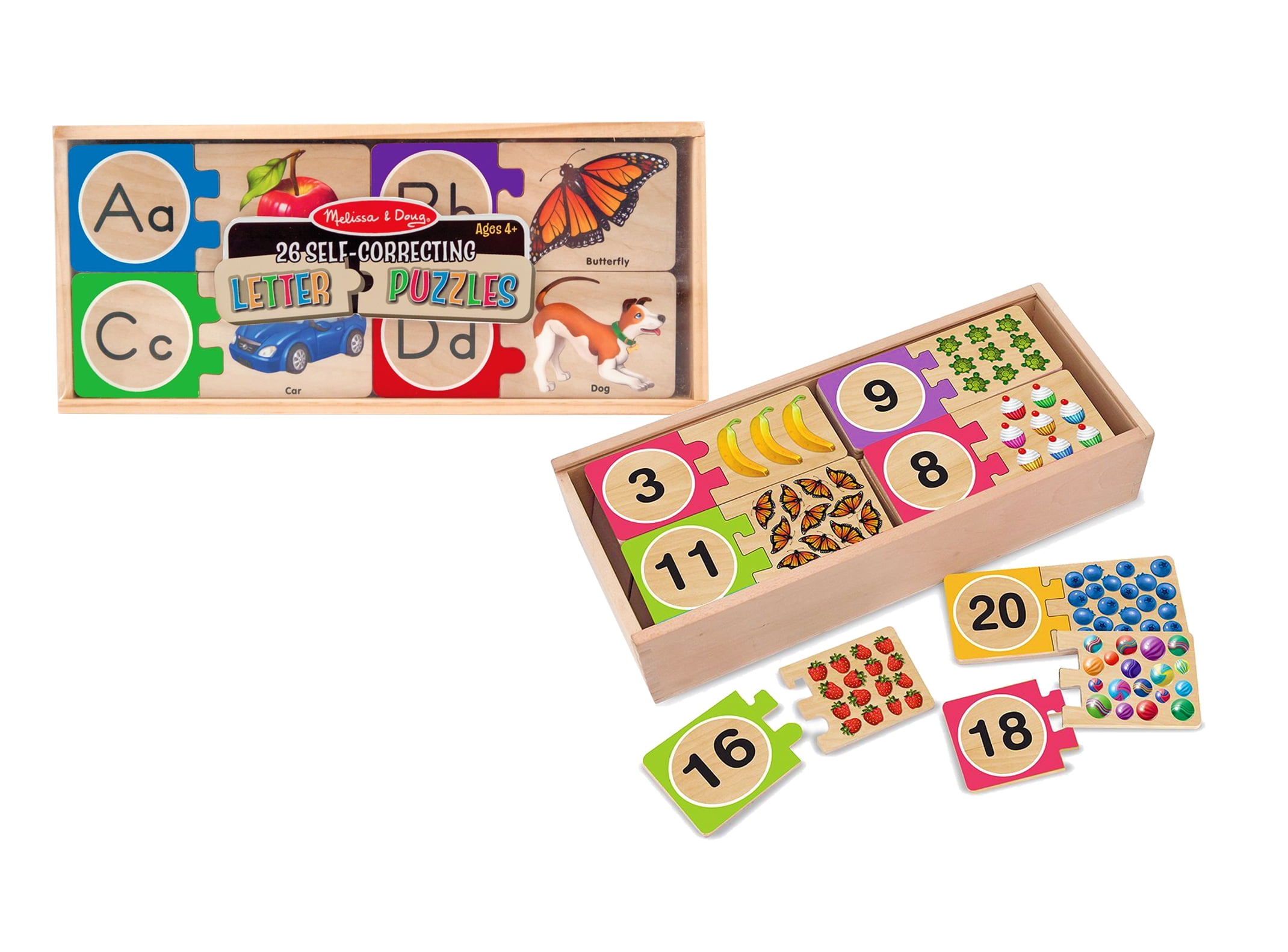 Melissa and Doug Puzzle Box Bundle SelfCorrecting Number Puzzle Set