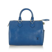 Angle View: Pre-Owned Louis Vuitton Epi Speedy 30 Leather Blue