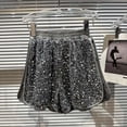 thumbnail image 5 of Girls All Over Sequin Shorts – Full Sparkle Athletic Shorts with Stretch Waistband and Soft Lined Interior, Fashion Summer Performance Outfit for Stage, Girls Shorts Size 10-12, 5 of 5