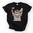 thumbnail image 3 of Funny Patriotic Cat American Flag Hot Dog Shirt For Fourth Of July Summer BBQ Shirt, 3 of 5