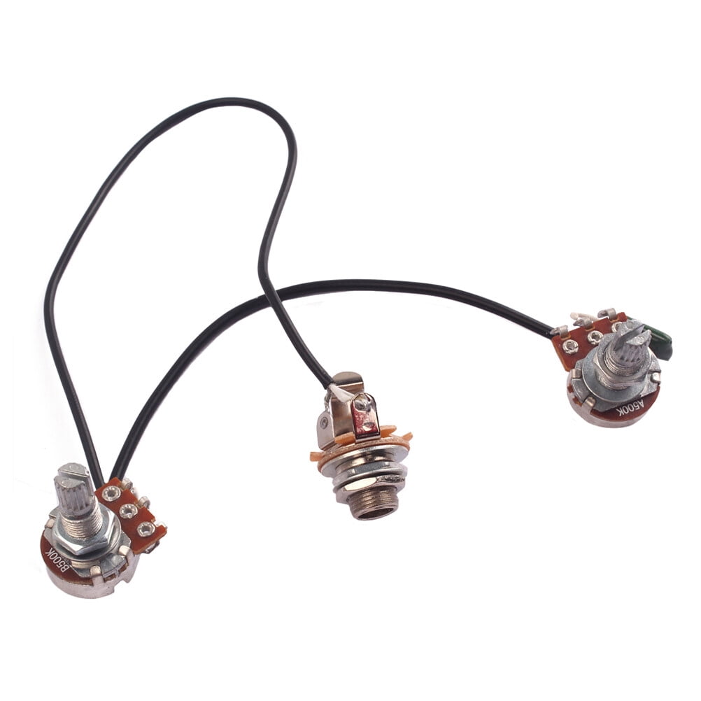 Gu232 EeaseMX Potenciómetro estriado A250K B50OK para guitarra eléctrica ...